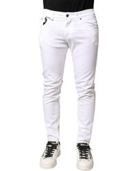 Dolce & Gabbana - Cotton Stretch Skinny Denim Jeans Elastane Clothing - Lyst