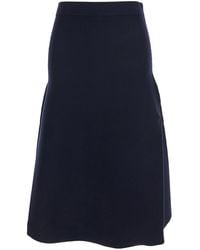 Max Mara - Flared Skirt With Elastic Waist Viscose - Lyst