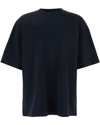 Juun.J - T-Shirt With Logo Embroidered On The Front And Print Back - Lyst