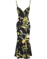 Roberto Cavalli - Dress With Straps And Lemon Print - Lyst