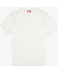 DIESEL - T-Must-Slits-N2 Cotton T-Shirt With Tonal Print - Lyst