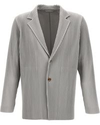 Homme Plissé Issey Miyake - Single-Breasted Pleated Blazer - Lyst