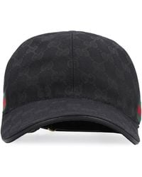 Gucci - Monogram-Pattern Striped-Trim Woven Cap - Lyst