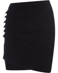 Rabanne - Stretch Jersey Pleated Mini Skirt - Lyst