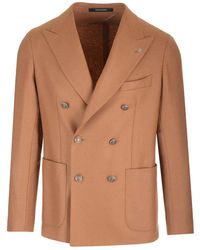 Tagliatore - Wool And Cashmere Double-Breasted Jacket - Lyst