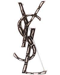 Saint Laurent - Brooch Monogram Brass Brooches & Pins - Lyst