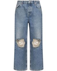 Represent - Cotton Denim R3 Baggy Ripped Jeans - Lyst