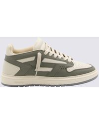 Represent - White And Grey Leather Reptor Low Vintage Sneakers - Lyst