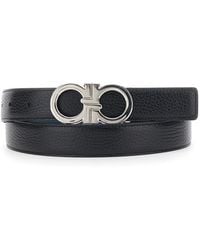 Ferragamo - Reversible Belt With Gancini Buckle - Lyst