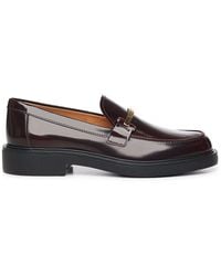 Tod's - Leather Loafer With Buckle - Lyst