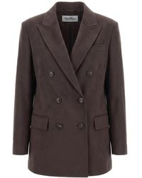 Max Mara - Double-Breasted Peak-Lapels Blazer - Lyst