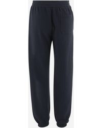 Jil Sander - Cotton Trousers With Logo - Lyst