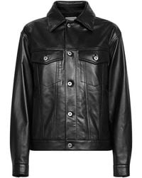 Bottega Veneta - Nappa Leather Jacket With Intrecciato Leather Bandana - Lyst