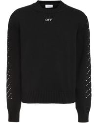 Off-White c/o Virgil Abloh - Cotton Crew-neck Sweater - Lyst