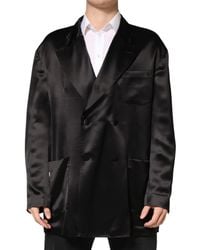 Dolce & Gabbana - Silk Double Breasted 2 Button Blazer Clothing - Lyst