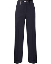 Peserico - Stretch Viscose-Blend Canvas Trousers - Lyst