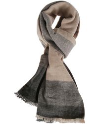 Brunello Cucinelli Ribbed Cashmere Knit Scarf in Champagne Grey Save 10% Mens Scarves and mufflers Brunello Cucinelli Scarves and mufflers for Men 