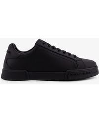Dolce & Gabbana - Portofino Leather Sneakers - Lyst