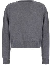 Le Plain - Sweater Cropped Round Neck 12Gg Cashmere Top - Lyst