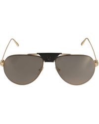 Cartier - Aviator Logo Detail Sunglasses - Lyst