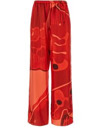 Ferragamo - Palazzo Silk Pants - Lyst