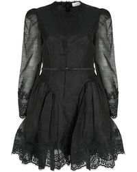 Zimmermann - Dress With Lace Finish Hypnotic - Lyst
