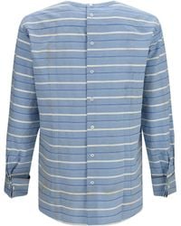 Prada - Cotton Shirt With Back Buttons - Lyst