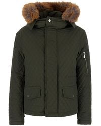 Burberry - Quilted Jacket With Ekd Logo Detail - Lyst