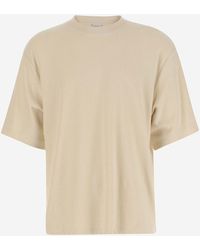 Burberry - Cotton Terry T-Shirt With Ekd - Lyst