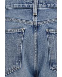 Agolde - Wide-Leg Creased Jeans Cotton - Lyst