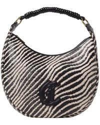 Just Cavalli - Zebra Printed Shoulder Bag - Lyst