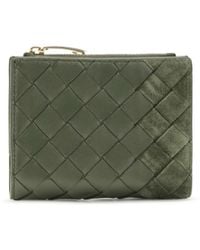 Bottega Veneta - Bifold Wallet Intrecciato Tweed- Tweed/ Calf Leather & Purses - Lyst