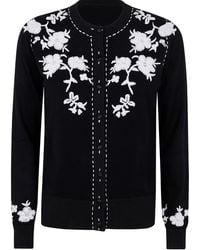 Blugirl Blumarine - Maglia Twin-Set Flower Embroidered - Lyst