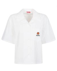 KENZO - Boke Cropped Hawaiian Short Sleeve Shirt - Lyst
