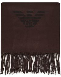 Emporio Armani - Scarf With Bangs And Eagle Print - Lyst