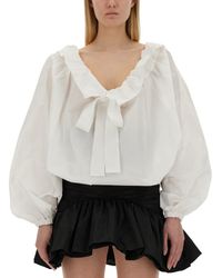 Patou - Top With Balloon Sleeves - Lyst