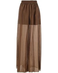 Le Plain - Pants With Elastic Waist And Semi-Transparent Design - Lyst
