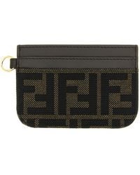 Fendi - Ff Jacquard Cardholder - Lyst