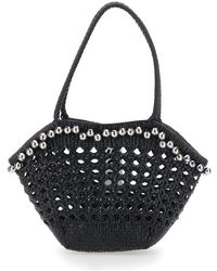 OSOI - Lip Shoulder Bag With Rounded Handles And Beaded Details - Lyst