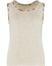 Kristina Ti - Cotton Knitted Sleeveless Top Vests & Tank Tops - Lyst