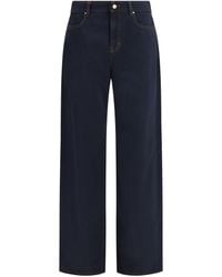 Max Mara - Baggy Pants Pure Cotton Satin - Lyst