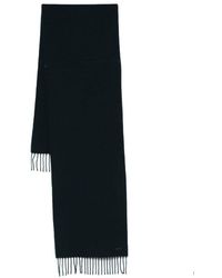 BOSS - Logo Patch Fringed Edge Scarf - Lyst