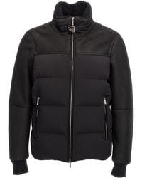 Moorer - Leather-Trim Down Puffer Jacket - Lyst