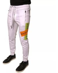 Dolce & Gabbana - Logo Tape Jogger Cotton Sweatpant Pants - Lyst