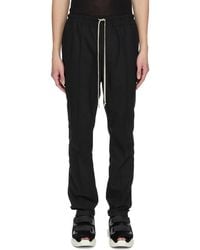 Rick Owens - Pantalon Drawstring Slim Long Noir Trousers - Lyst