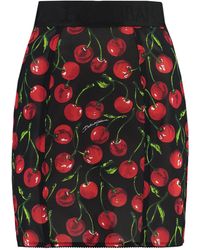 Dolce & Gabbana - Printed Mini-skirt - Lyst