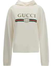 Gucci - Cotton And Cashmere Jersey Hoodie Cotton; Kashmir/Capra Hircus Sweatshirts - Lyst