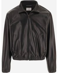 Saint Laurent - Jacket Cassandre Lamb Leather - Lyst