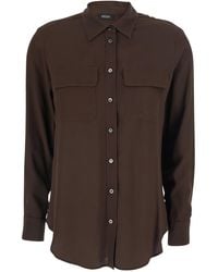Le Plain - Shirt With Applied Pockets On The Front - Lyst