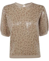 Twin Set - Short Sleeve Sequined Pullover - Lyst